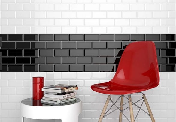 Πλακάκι Metro Bizoute Black 10x20 cm
